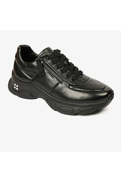 Greyder 59122 Women's Black Genuine Leather Sneaker Shoes