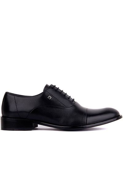 Fosco Lace-Up Black Leather Men's Classic Shoes 4072 114