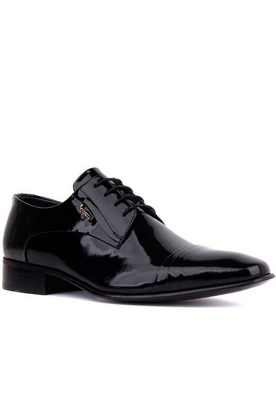 Fosco Lace-Up Black Patent Leather Men's Classic Shoes 1001-1 430