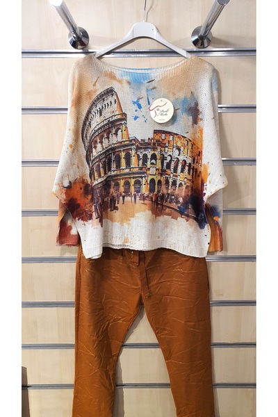 Park Moda ΜΠΛΟΥΖΑ ΙΤΑΛΙΚΗ ΜΠΛΟΥΖΑ ΜΕ ΣΧΕΔΙΟ ΚΟΛΛΙΟΥ ΑΣΗΜΕΝΙΟ ΜΕΡΣΕΡΙΖΕ