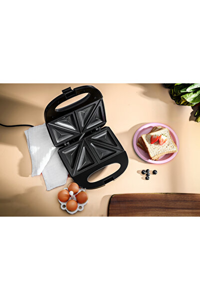 Geepas Portable Powerful 2 Slice Grill Maker with Non-Stick Plates 700W  with...