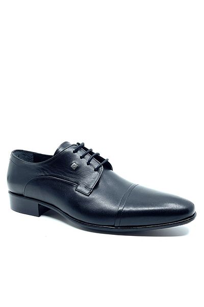 Fosco Genuine Leather Black Classic Men's Shoes 2239-4 46