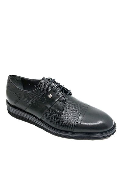 Fosco Genuine Leather Black Men's Shoes 1532 46 241