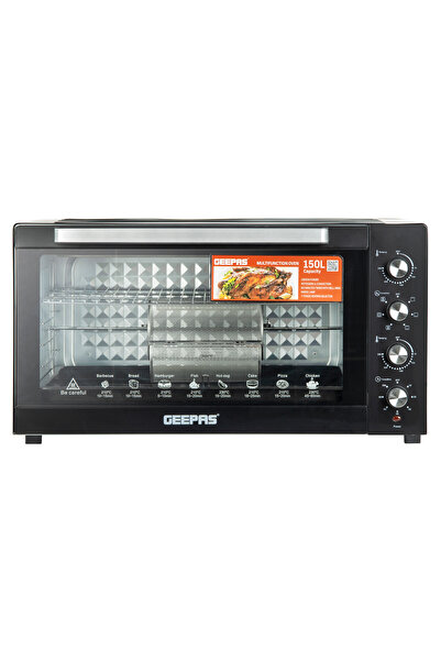 Geepas 60L Electric Oven - 2000W, Convection & Rotisserie, 60-Min Timer, Stai...