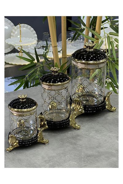 ROY KING King Porcelain Avangarde 3-Piece Jar Set