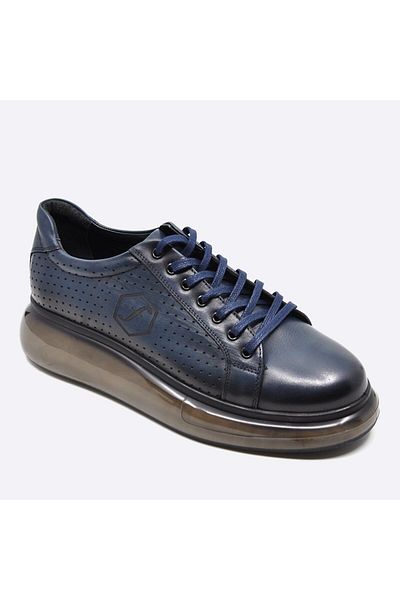 Fosco Pantofi pentru bărbați, din piele naturală, albastru bleumarin, 9836 102