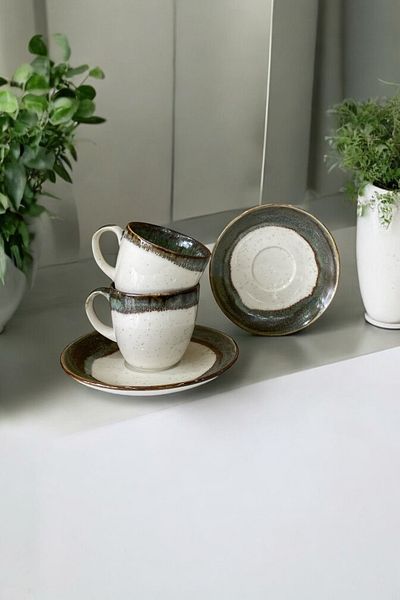 eporselen Ocean 2-Person 4-Piece Porcelain Coffee Cup Set