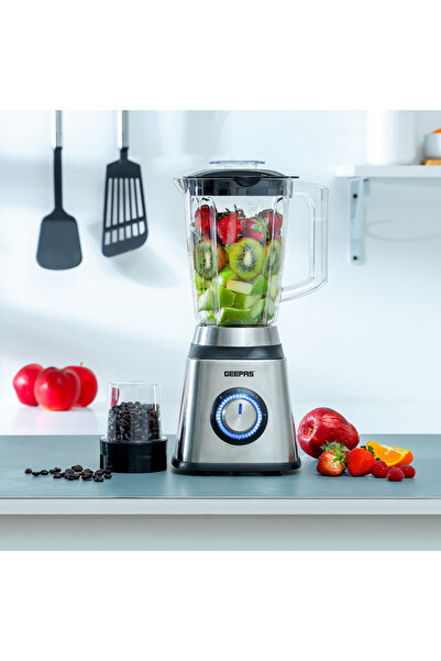 Geepas خلاط فائق 2 في 1 | محرك نحاسي بقوة 600 واط | شفرات من الفولاذ المقاوم ...