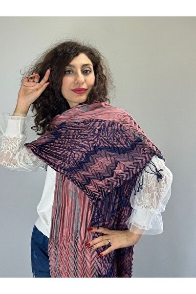 Gönülden Tasarım 180X65 см Жіночий шарф з візерунком та складками