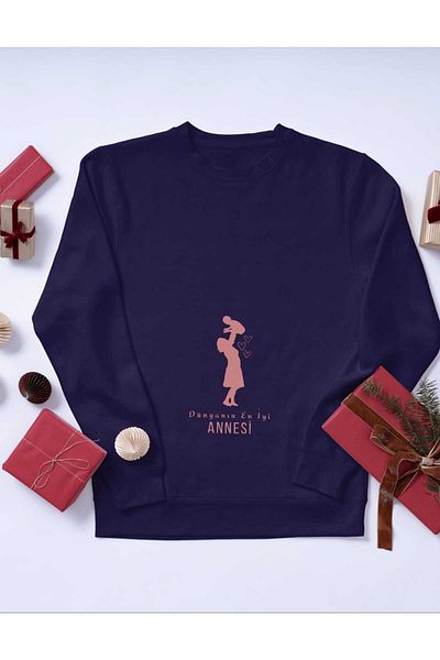 caxis New Mothers Printed Pregnant Oversize Crew Neck Sweatshirt