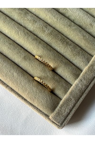 ringbox Gold Mini Hexagon Stone Row Ring