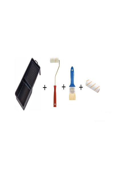ECO SHOP Painter Set with Finger Roller + Painter Bowl + Cutting Brush + Roller Refills