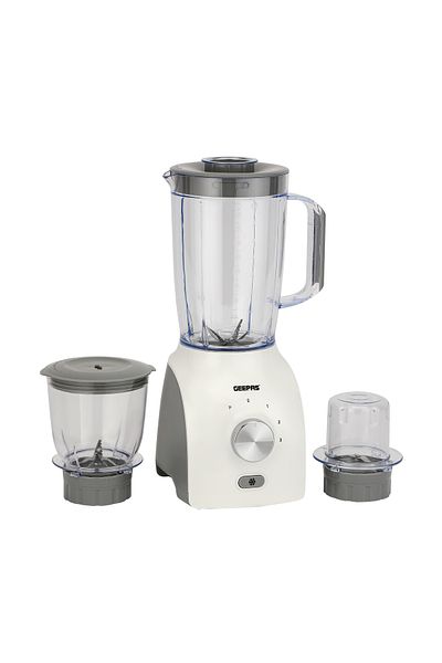 Geepas 3In1 Blender With Stainless Steel Blades, Turbo Button For Ice Crushing, 3Speed With Pulse Function