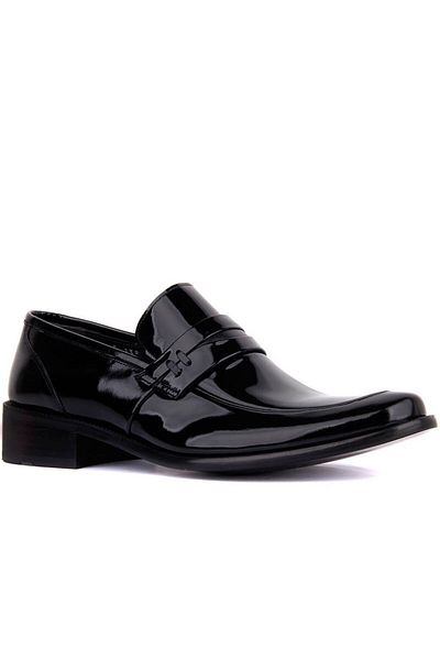 Fosco Laceless Black Patent Leather Men's Classic Shoes 1390 430 114