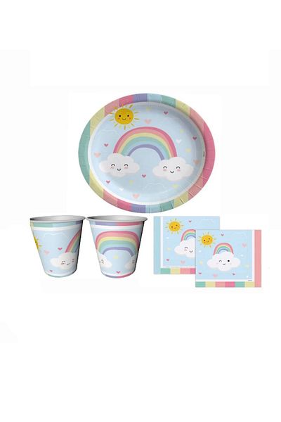 party mix Σετ γενεθλίων Rainbow |   Πιάτο Rainbow Cup |   Γενέθλια Macaron