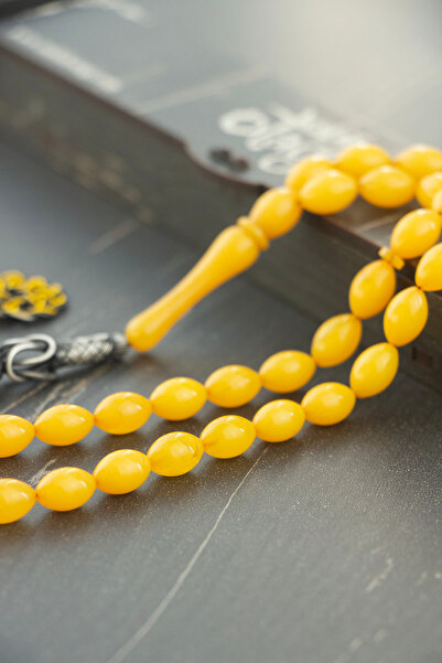 Tesbih Otağı Silver Kazaz Tasseled Barley Cut Fire Amber Rosary