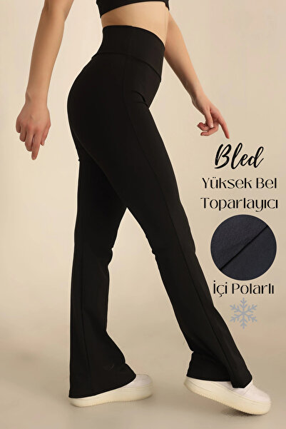 Bled Premium μαύρο πλεκτό καλσόν - Fleece, Hooded, Diver, Spanish Leg, Gather...