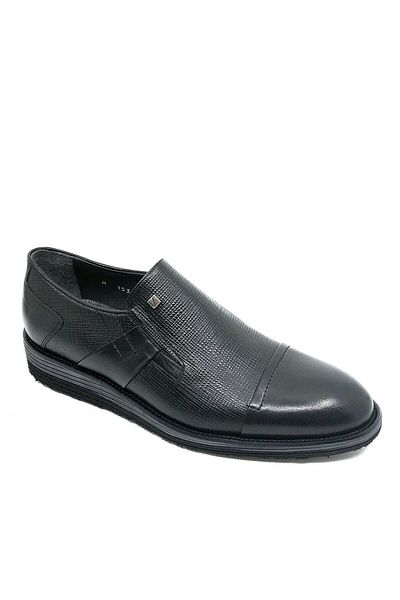 Fosco Black Genuine Leather Men's Shoes 1533 46 241