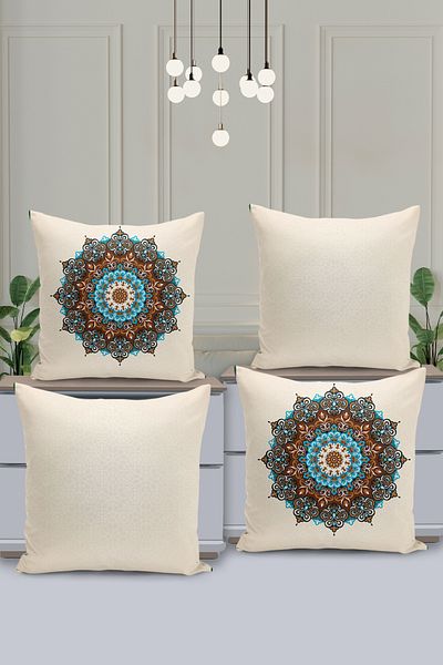 Filamente Set de huse de pernă cu model special Ramadan din 4 piese - imprimate digital pe două fețe