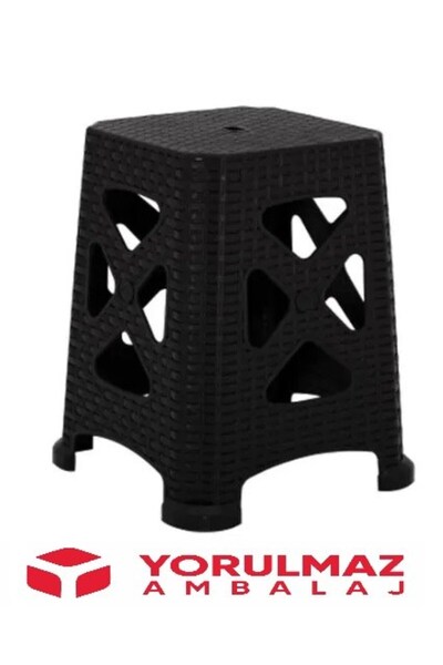 YorulmazAmbalaj Rattan Büyük Boy Plastik Tabure