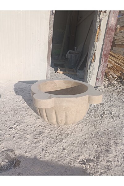 Dkmar BEJ MERMER KAVUN DİLİMLİ KURNA