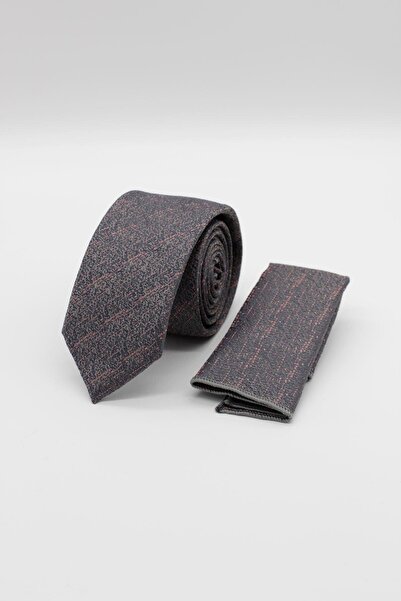 İmza Cravată gri cu model 6 cm 1090245104 _100