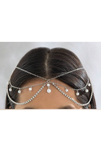 Genel Markalar Şıklığınızı Tamamlayacak İnci ve Kristal Alın Takısı