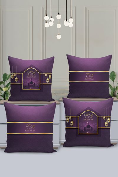 Filamente Set de huse de pernă cu model special Ramadan din 4 piese - imprimate digital pe două fețe