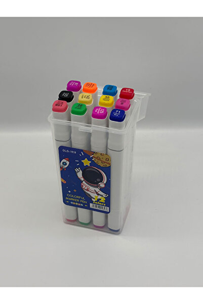 OLGUN 12’li Profesyonel Marker Boya Kalem Seti (12'Lİ SET)