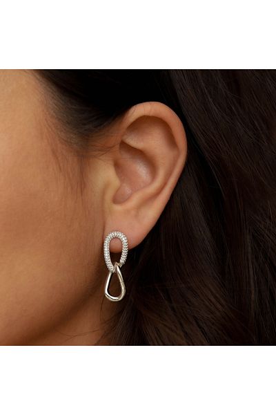 Karma Symbols XL 925 Sterling Silver Earstuds X125S