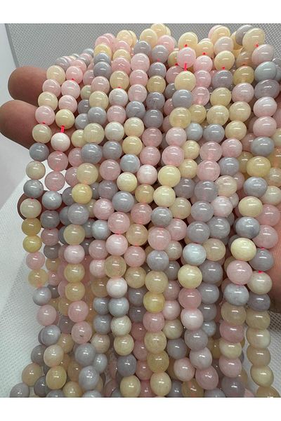 grs oyuncak 8MM Șuviță de piatră naturală - Morganit 1 șuviță