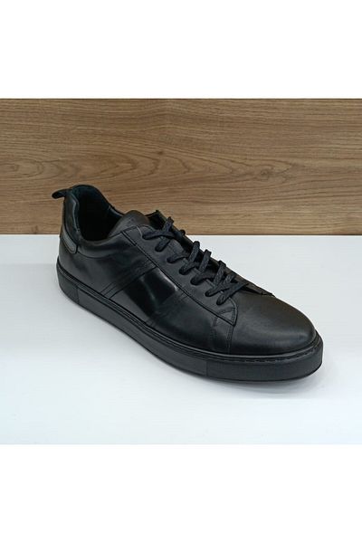 Greyder 64570 Black Genuine Leather Sneaker Casual Men's Shoes