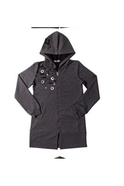 Toontoy Girl - You Luck Better Hooded Cardigan with Leaf Print