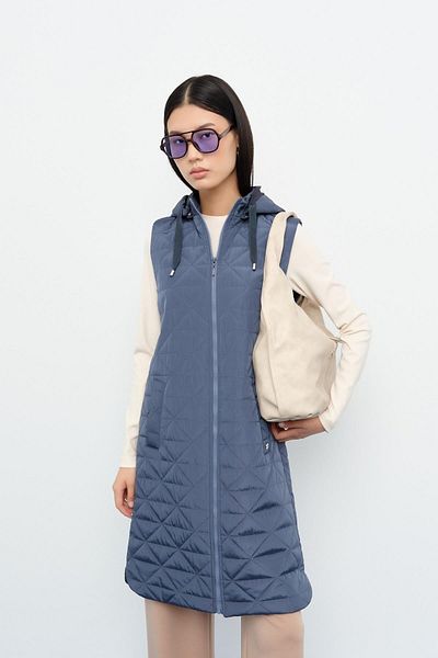 Nihan Indigo Quilted Vest - Adjustable Door