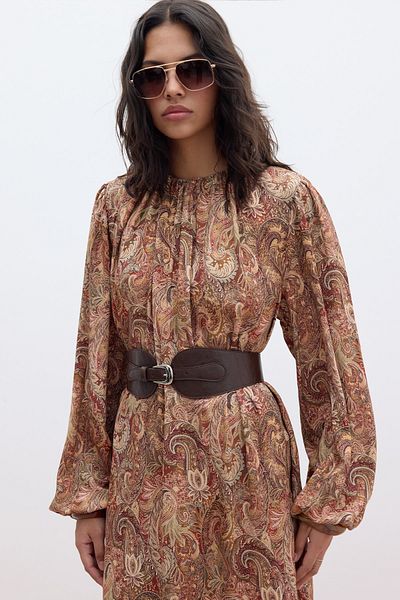 Manuka Brown Buckle Girdle Belt