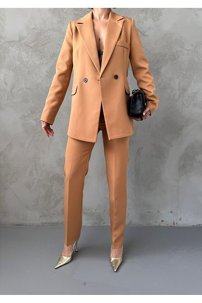 MYGİYİMİSTANBUL Waist Rubber Detail Suit-Women's Suit