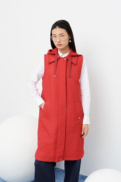 Nihan Thin Quilted Vest - Portable Hooded Tile