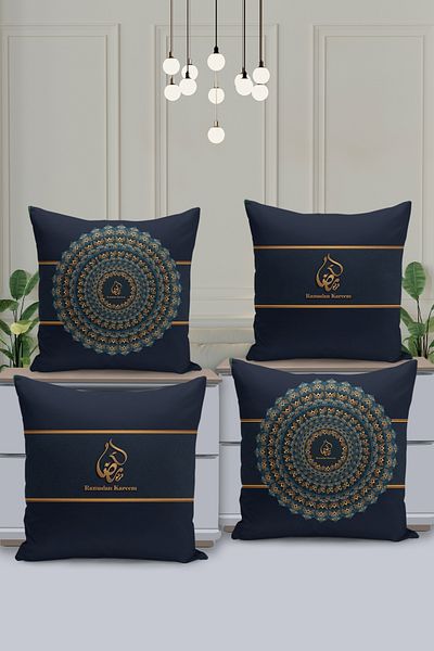 Filamente Set de huse de pernă cu model special Ramadan din 4 piese - imprimate digital pe două fețe