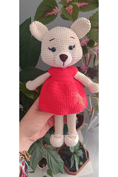 NGA's Uyku Arkadaşı Amigurimi Örgü Kız Bebek Oyuncak Tavşan Oyuncak Hediyelik Bebek