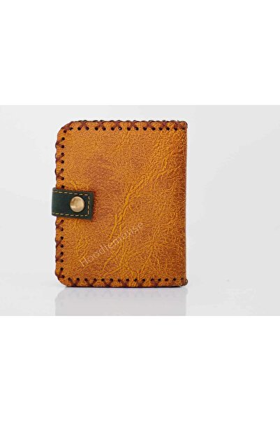 HOODİEMOUSE Cadı Figürlü Küçük Cüzdan Etnik Bohem Retro Style - Hardal