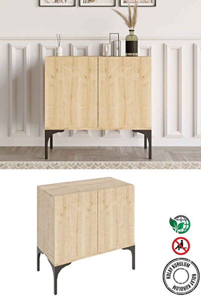 DECORMET İki Kapaklı Çok Amaçlı Konsol Safir Meşe