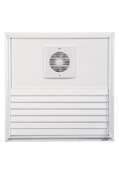 kadıoğlu menfez sineklik 45X45 White Aluminum Surface Bonding Grille with Aspirator (Ventilation - Fan)