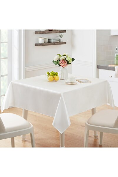 EVYA Față de masă 100% satin 160x200 cm Design strălucitor Prezentare pentru ocazii speciale Față de masă rezistentă la pete