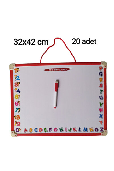 Degar 20 adet kalemli yazı tahtası Türkçe-ingilizce çift taraflı kullanıma uy...