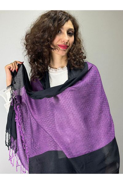 Gönülden Tasarım Γυναικείο σάλι με απαλό σχέδιο - 160x65 cm