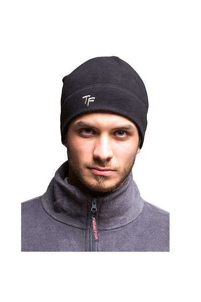 THERMOFORM Black Fleece Unisex Gloves Beanie Neck Collar Set