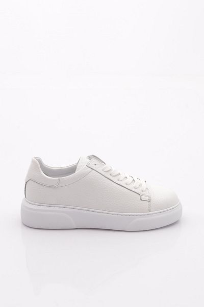 DGN Men's Sneakers Shoes Genuine Leather White Floater White 221525