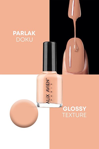 Alix Avien Nude Oje 08 - Yüksek Pigmenttli Uzun Süreli Kalıcılık Hızlı Kuruma - Nail Lacquer 08
