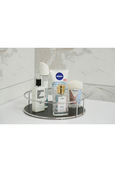 EMA HOME Multi-Purpose Chrome Bathroom Organizer Cosmetics and Jewelry Organizer