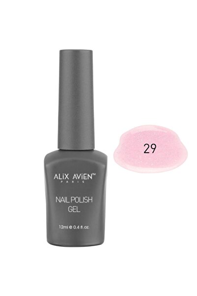 Alix Avien UV Kalıcı Işıltılı Pembe Jel Oje 29 - Gel Polish - 12 ml